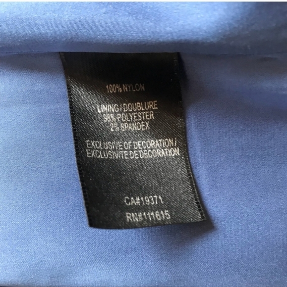 Robert Rodriguez Blue with black webbing overlay fringe hem size 4 small - Picture 6 of 7